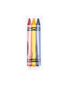 Crayons in clear protective bag