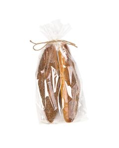Packaged bread inside clear bag
