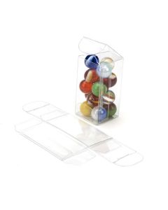 1" x 1" x 2" Clear Box with Marbles