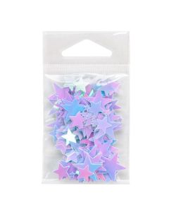 Crystal clear hanging bag with star confetti 