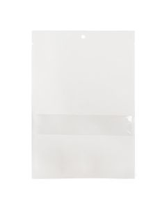 White Kraft Compostable Heat Seal Bags w/ Window 6" x 9" 100 pack KHS69WKW