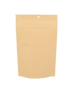 Kraft Home Compostable Child Resistant Stand Up Pouches 5 7/8" x 2 1/2" x 9 1/8" 100 Pack CRPE7K