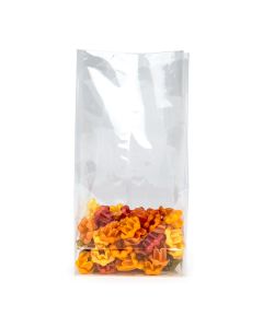 Premium Eco Clear Flat Bottom Gusset Bags 5" x 3" x 10" 100 pack TB349 - DISCONTINUED