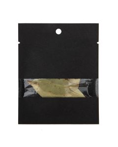 Black Kraft Compostable Heat Seal Bags w/ Window 3" x 4" 100 pack KHS34BKW