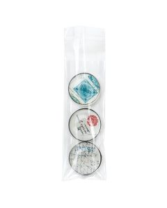crystal clear flap tape bag