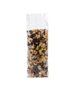 Trail-mix packaged in plastic bag