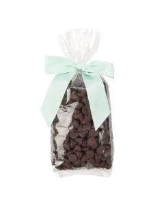 Chocolate chips in clear bag