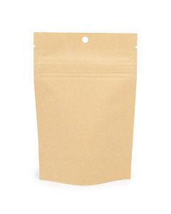 Kraft Home Compostable Child Resistant Stand Up Pouches 4" x 2 1/2" x 6" 100 Pack CRPE2K