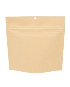 Kraft Home Compostable Child Resistant Stand Up Pouches 6" x 2 1/2" x 6" 100 Pack CRPE66K