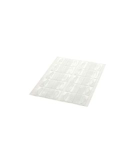 Clear Hang Tabs with Delta Hole Sheet of 20 HT1