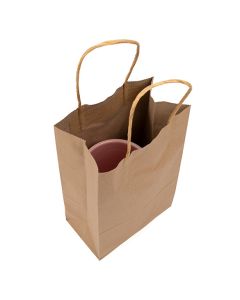 Kraft Paper Merchandise Handle Bags 5.5" x 3.1" x 8.46" 50 pack GMB2