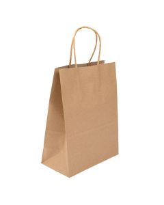 Kraft Paper Merchandise Handle Bags 7.08" x 3.54" x 9.05" 50 pack GMB4