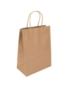 Kraft Paper Merchandise Handle Bags 8.26" x 4.33" x 10.62" 50 pack GMB5