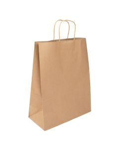Kraft Paper Merchandise Handle Bags 12.99" x 5.9" x 16.14" 50 pack GMB7