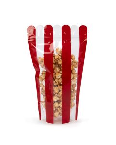 Popcorn Shaped Pouch w/ Zipper 6 1/2" x 4" x 10 1/2"  100 pack SP4PZ