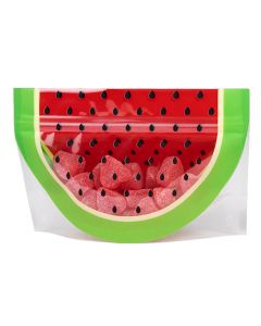 Watermelon Shaped Pouches 8" x 3" x 5 1/4" 100 pack SP3WZ